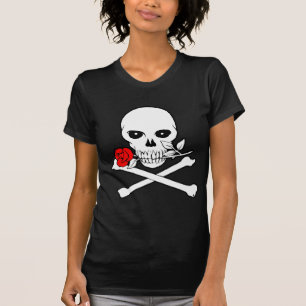 Jolly Roger (Rose)Ladies Dark T-Shirt