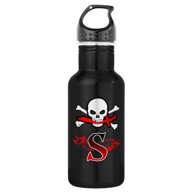 Jolly Roger S Monogram Initial 532 Ml Water Bottle (Front)