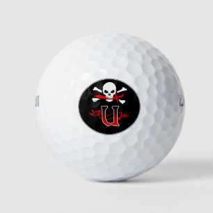 Jolly Roger U Monogram Initial Golf Balls
