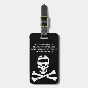Jolly Roger Water Polo Pirate Luggage Tag