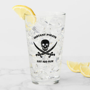 Jolly Rogers Instant Pirate Add Rum Glass
