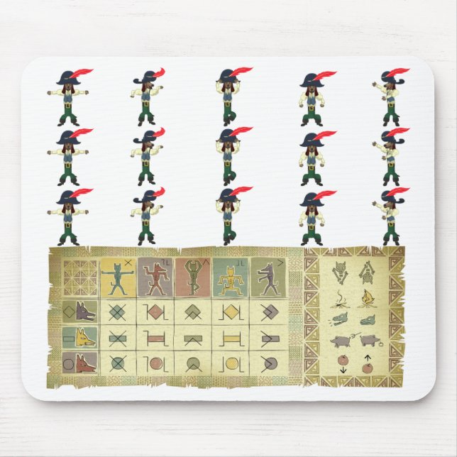 Jolly Rover Voodoo Cheatsheet Mousepad (Front)