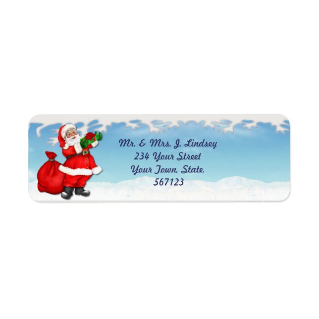 Jolly Santa Address Label Return Address Label (Front)