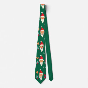 Jolly Santa Christmas Design Tie