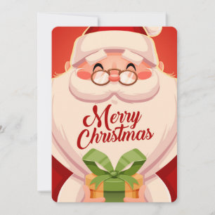 Jolly Santa Christmas Holiday Card