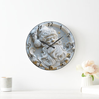 Jolly Santa Christmas Magic Large Clock