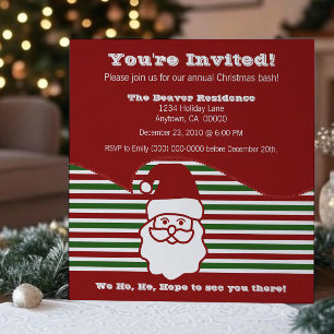 Jolly Santa Christmas Party Invite