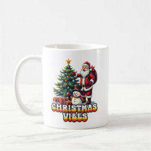 Jolly Santa Christmas Vibes Coffee Mug