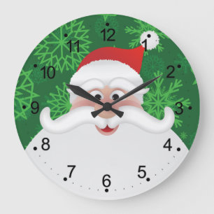 Jolly Santa Christmas Wall Clock