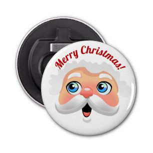Jolly Santa Claus Cartoon Bottle Opener
