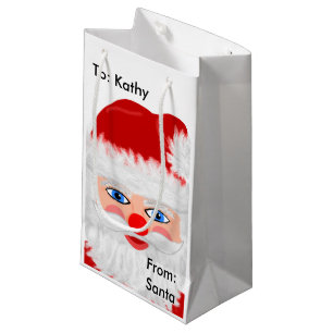 Jolly Santa Claus Christmas Small Gift Bag