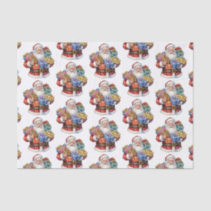 Jolly Santa Claus Classic Christmas Pattern Tissue Paper