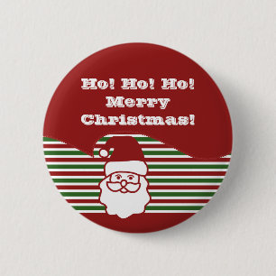 Jolly Santa Claus Customisable Button
