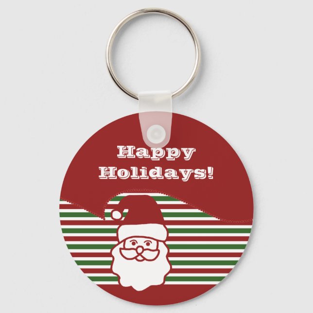 Jolly Santa Claus Keychain (Front)