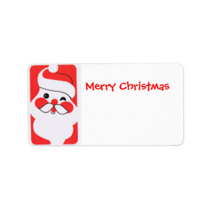 Jolly Santa Claus Label