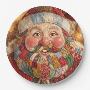 Jolly Santa Claus Paper Plate