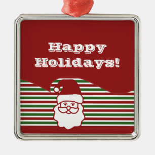 Jolly Santa Claus Premium Square Ornament