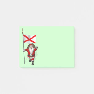 Jolly Santa Claus Visiting Alabama Post-it Notes