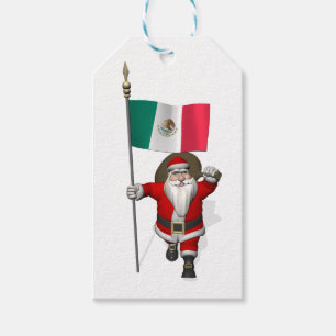 Jolly Santa Claus Visiting Mexico Gift Tags