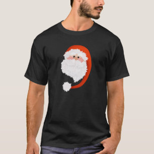 Jolly Santa Face Black T-Shirt