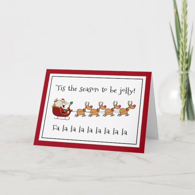 Jolly Santa Fun Christmas Holiday Greeting (Front)