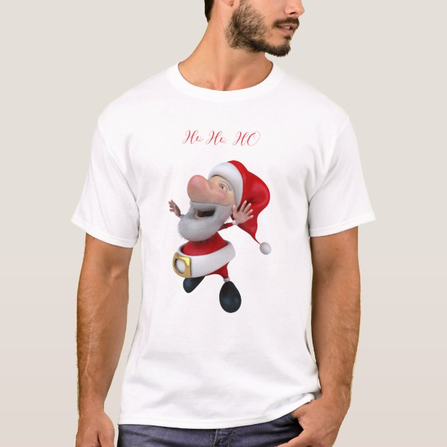 Jolly Santa Ho Ho  T-Shirt (Front)