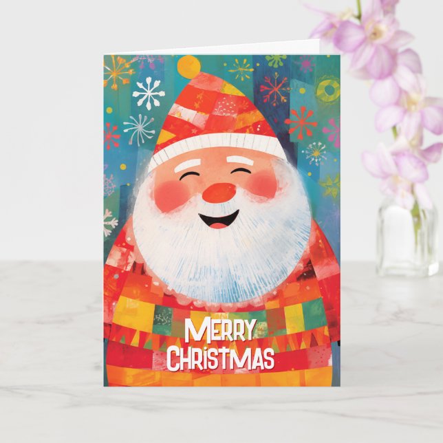Jolly Santa, No Fruitcake Christmas Card (Orchid)