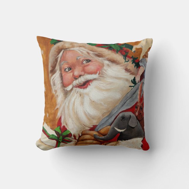 Jolly Santa Pillow (Front)