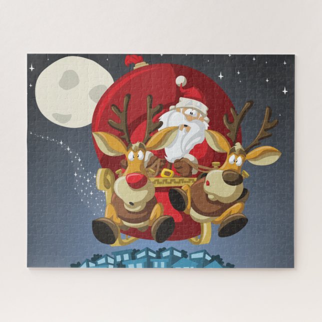 Jolly Santa Sleigh Ride Puzzle (Horizontal)