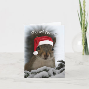 Jolly Santa Squirrel™ Thank You Card