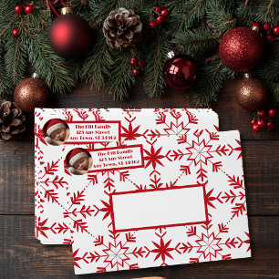 Jolly Snowflake with Photo Return Label Envelopes