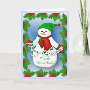 Jolly Snowman Christmas Card