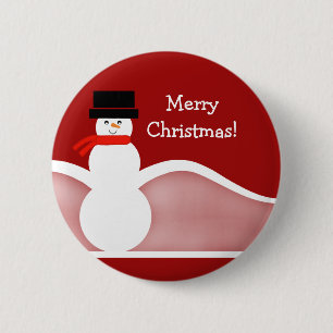 Jolly Snowman Customisable Button