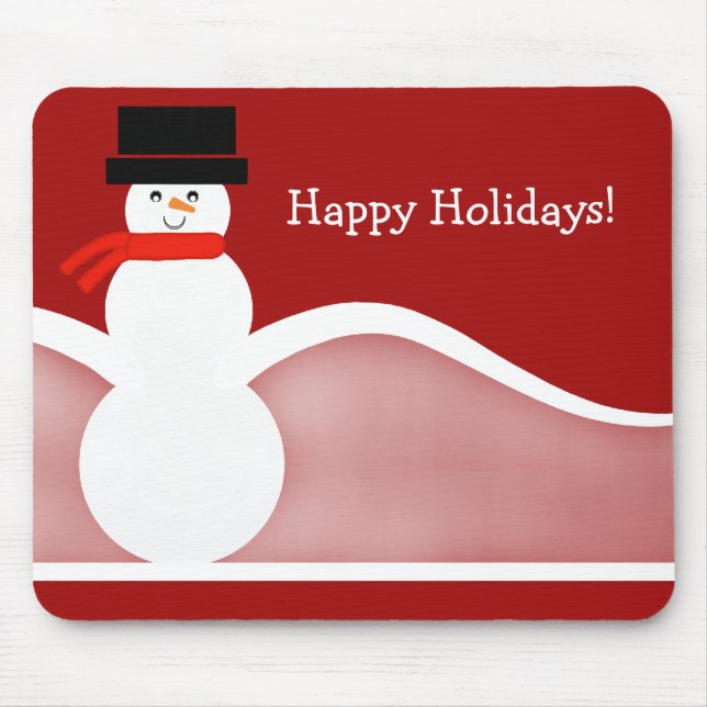 Jolly Snowman Holiday Mousepad (Front)