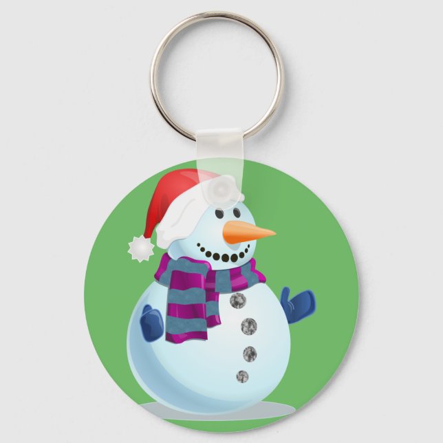 Jolly Snowman Key Ring (Front)