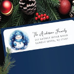 Jolly Snowman Return Address Return Address Label<br><div class="desc">Our festive return address label features a cute jolly snowman. It's the perfect way to let your friends and family know where you live during the holiday season.  This label is sure to add a touch of holiday cheer to your mail and get noticed by everyone who sees it.</div>