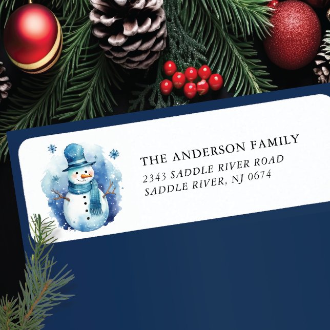 Jolly Snowman Return Address Return Address Label (Creator Uploaded)