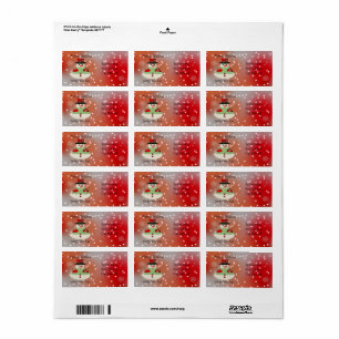 Jolly Snowman Snowy Dreams Label