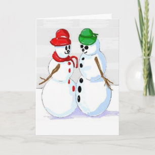 Jolly Snowman Thinking of You Greeting Card