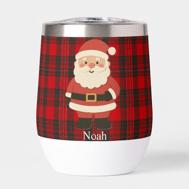Jolly St. Nick Plaid Cheer Personalized Christmas (Front)