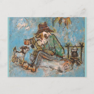 Jolly swagman postcard