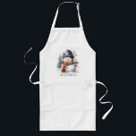 Jolly Winter Snowman Christmas  Long Apron<br><div class="desc">A cute,  jolly snowman for Christmas or any winter day. This would also make a great gift for a daughter,  sister,  mother or friend.</div>