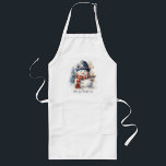 Jolly Winter Snowman Christmas  Long Apron<br><div class="desc">A cute,  jolly snowman for Christmas or any winter day. This would also make a great gift for a daughter,  sister,  mother or friend.</div>