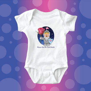 JollyKins Always Kiss Me Good Knight Baby Bodysuit