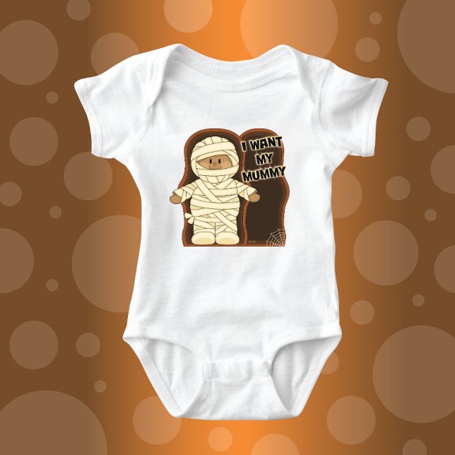 JollyKins I Want My Mummy Baby Bodysuit (Creator Uploaded)
