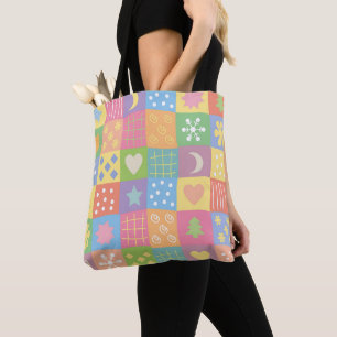 JollyKins Pastel Patchwork Tote Bag