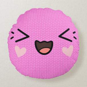 Jollyn kawaii pink round cushion
