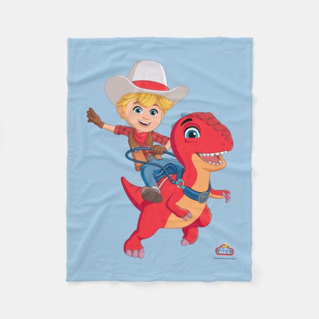 Jon and Blitz | Dino Ranch Fleece Blanket (Front)