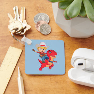 Jon and Blitz Dino Ranch Key Ring