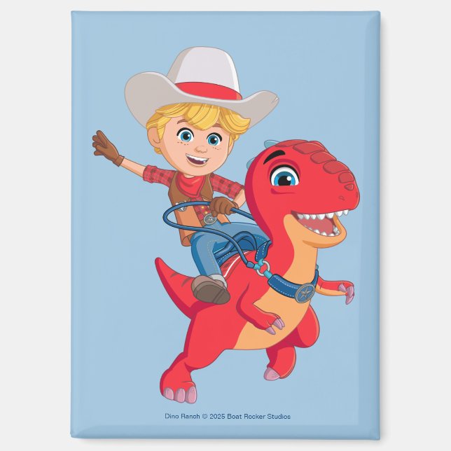 Jon and Blitz | Dino Ranch Magnet (Front)